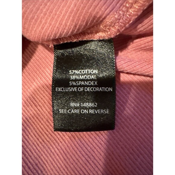 Torrid Lace Trim Tee Top Women’s 3X Cotton Modal Rib Scoop Neck Wild Rose Pink - Picture 7 of 9